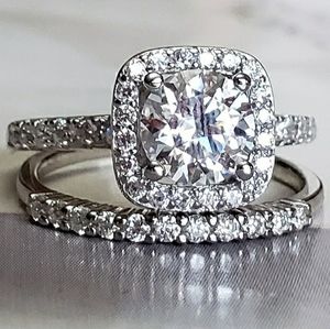 2PC Moissanite Diamond Ring sz5,8